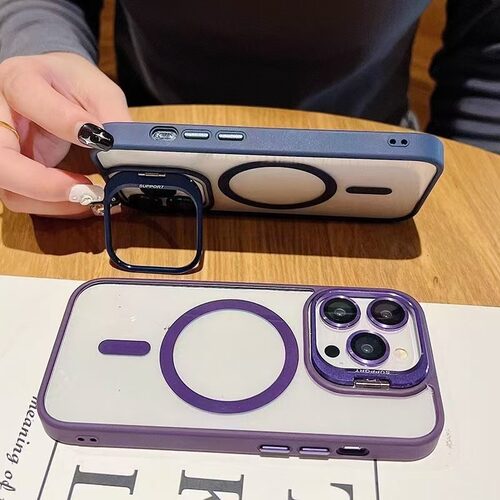 适用iPhone17 Air磁吸镜头支架壳iPhone 16 15苹果13 11 12 Pro Max防摔硅胶套14钛金盾手机壳U1金属鹰眼Plus - 图2