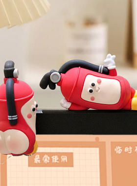 装饰品趴趴电脑显示屏摆件汽车中控屏幕公仔灭火器车载生日礼物女