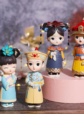 清宫古风格格传盲盒桌面创意手办装饰摆件可爱宫廷公主女孩礼物