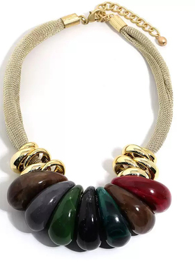 夸张手作自制度假波西复古项链