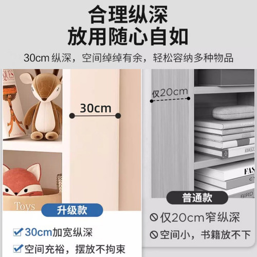 实木书架落地书柜窗台儿童书架卧室白色学生飘窗柜阳台收纳置物架 - 图0