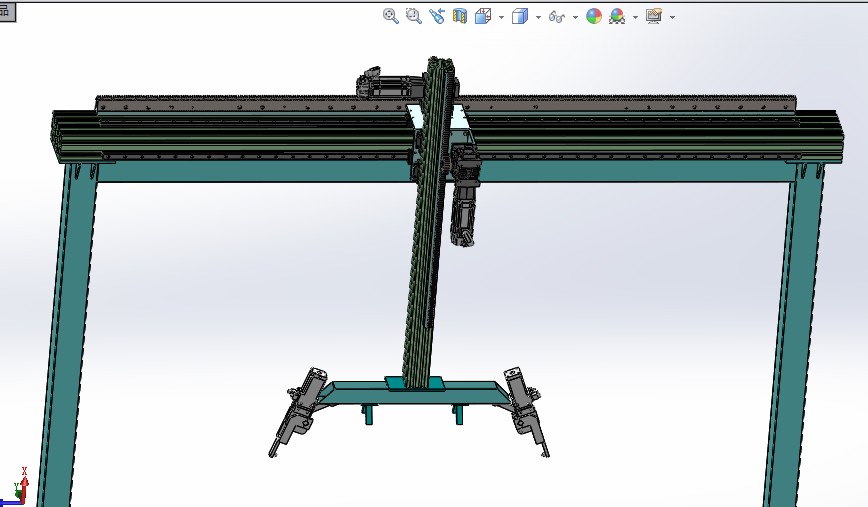 龙门2轴行走喷漆机器手3D图纸 F815 非标自动化设备3D图纸设计3D - 图1