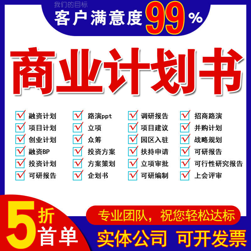 商业计划书撰写代做可行性研究报告项目立项创业融资方案策划PPT - 图2