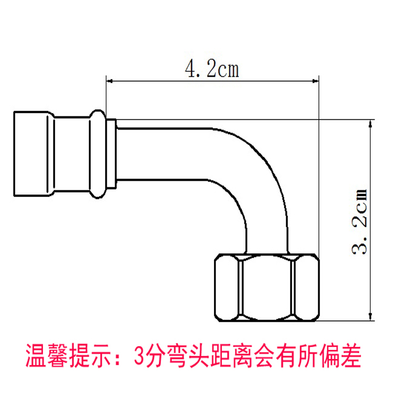 3分4分90度带弯头304不锈钢软管小便池马桶浴缸高压防折损编织管 - 图1