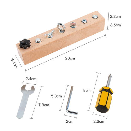 幼儿园中小班蒙氏日常生活区材料教具儿童拧螺丝早教益智开锁玩具
