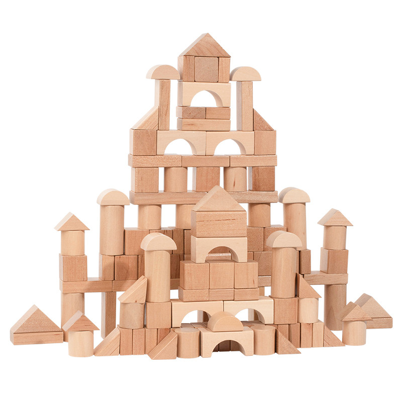 幼儿童积木桶装0到3岁早教益智拼装玩具大颗粒实木宝宝可啃咬木头,淘宝优惠券,粉丝福利购,淘宝优惠卷