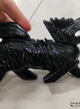 天然独山玉麒麟摆件装饰