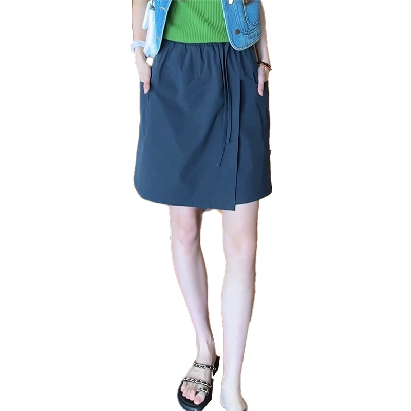 深灰色休闲裤裙女2025夏季薄款大码梨形身材宽松显瘦a字阔腿短裤,淘宝优惠券,粉丝福利购,淘宝优惠卷