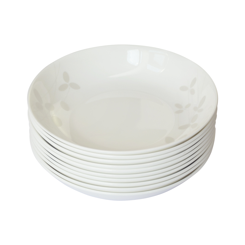 6个唐山骨瓷盘子家用纯白菜盘7.5英寸圆形饭盘陶瓷餐具汤盘深盘 - 图3