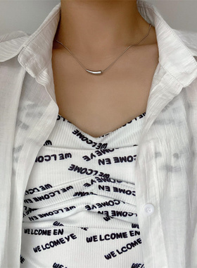 小茄子项链ins冷淡风锁骨