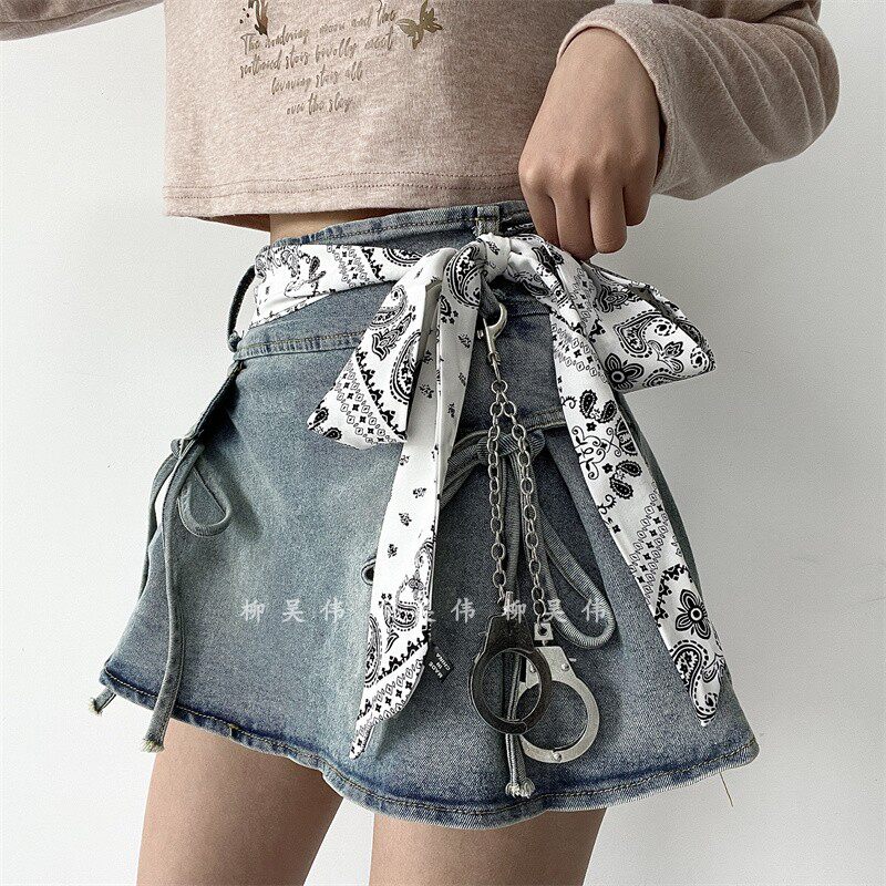 裤链配饰腰果花丝巾腰带女装饰配裙子皮带女款配牛仔裤设计感小众