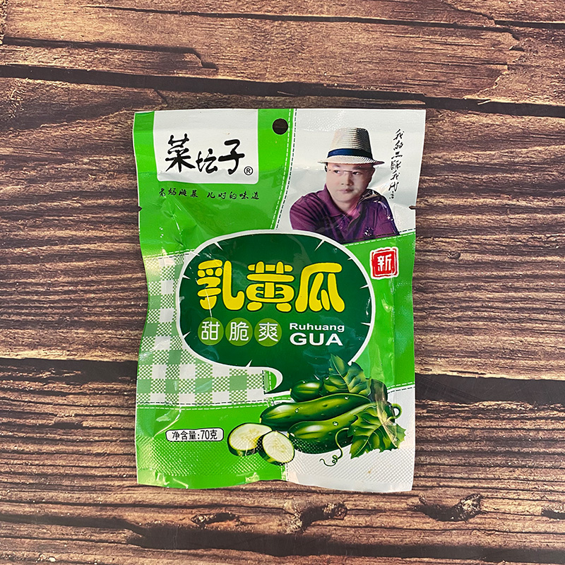 整箱菜坛子蜜汁爽乳黄瓜70g* 30袋 小菜休闲下饭菜开胃小菜即食 - 图0