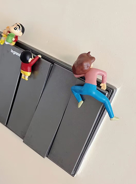 蜡笔小新可视电话门铃遮挡装饰品