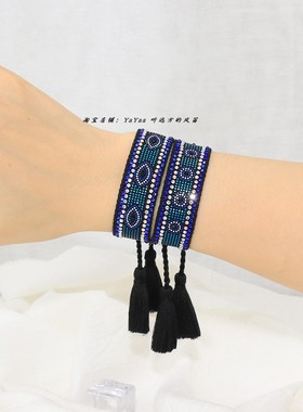 亮片EvilEye恶魔之眼流苏手绳