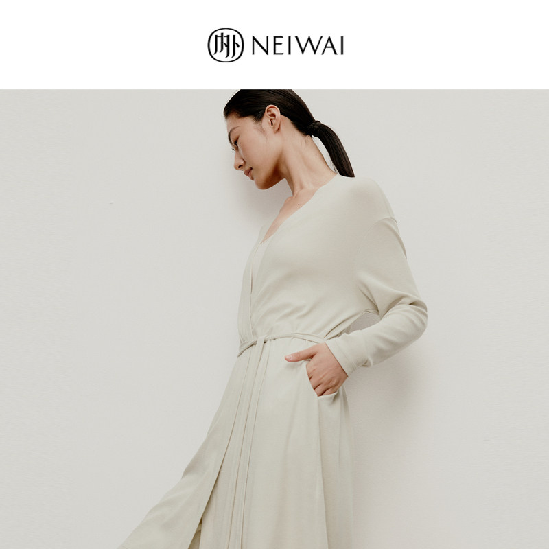 neiwai内外春秋新款罗纹系带0睡袍 NEIWAI内外睡袍/浴袍