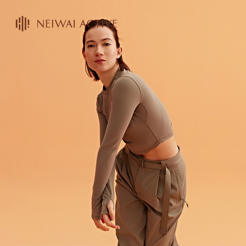 NEIWAI ACTIVE慕斯短款长袖T恤舒适贴身户外运动NA241SS3303,淘宝优惠券,粉丝福利购,淘宝优惠卷