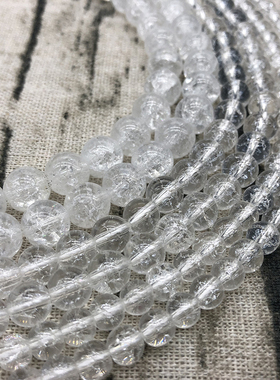 雪花水晶手工耳坠发簪珠子