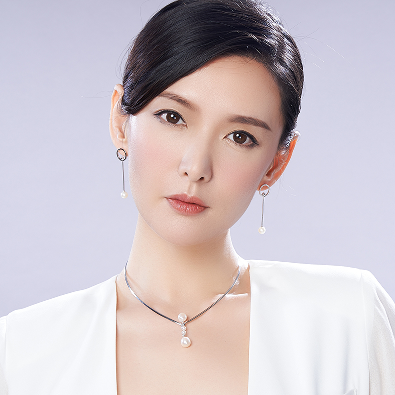 清雅 女 圆形 8mm 7 银镶白色淡水珍珠耳钉耳环 S925 京润月韵 清雅 女 圆形 8mm 7 银镶白色淡水珍珠耳钉耳环 S925 京润月韵
