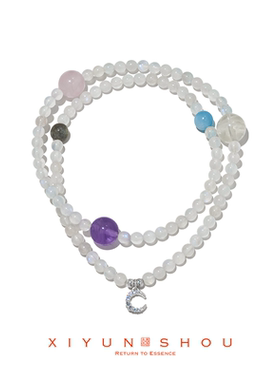 【呼呼严选专享】喜运兽「宇宙吸引力」冰蓝月光灵感源源系列手串