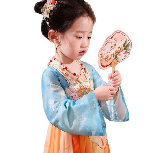 汉服女童2026新款古风连衣裙唐制儿童古装裙子小女孩国风服饰 - 图3