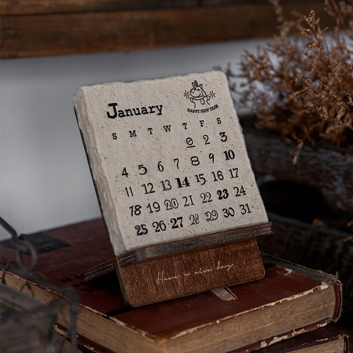 2026手撕毛边日历桌面创意复古风台历民宿咖啡店装饰礼物拍照摆件 - 图0