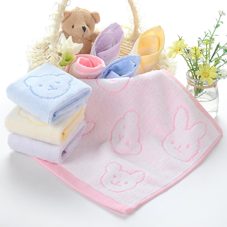 小毛巾纯棉洗脸巾家用成人婴儿擦手巾幼儿园方巾柔软吸水口水巾 - 图0