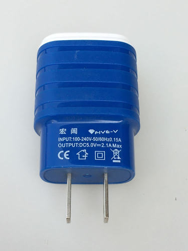 安规认证充电器双USB插头5v 2.1A通用手机充电头高品质-图3