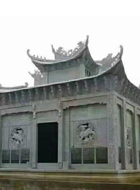 石雕小庙青石花岗岩山神庙土地庙龙王庙地藏王菩萨庙香炉香台供桌