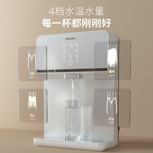 飞利浦壁挂式管线机净水器套装家用直饮即热饮水机反渗透ADD4824 - 图0