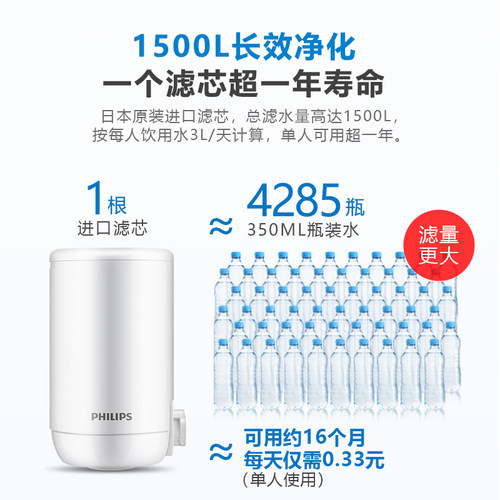 飞利浦水龙头净水器适配WP3811/5801/3831超滤滤芯WP3911 两只装 - 图3