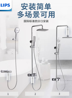 洗澡花洒前置除氯家用净水器