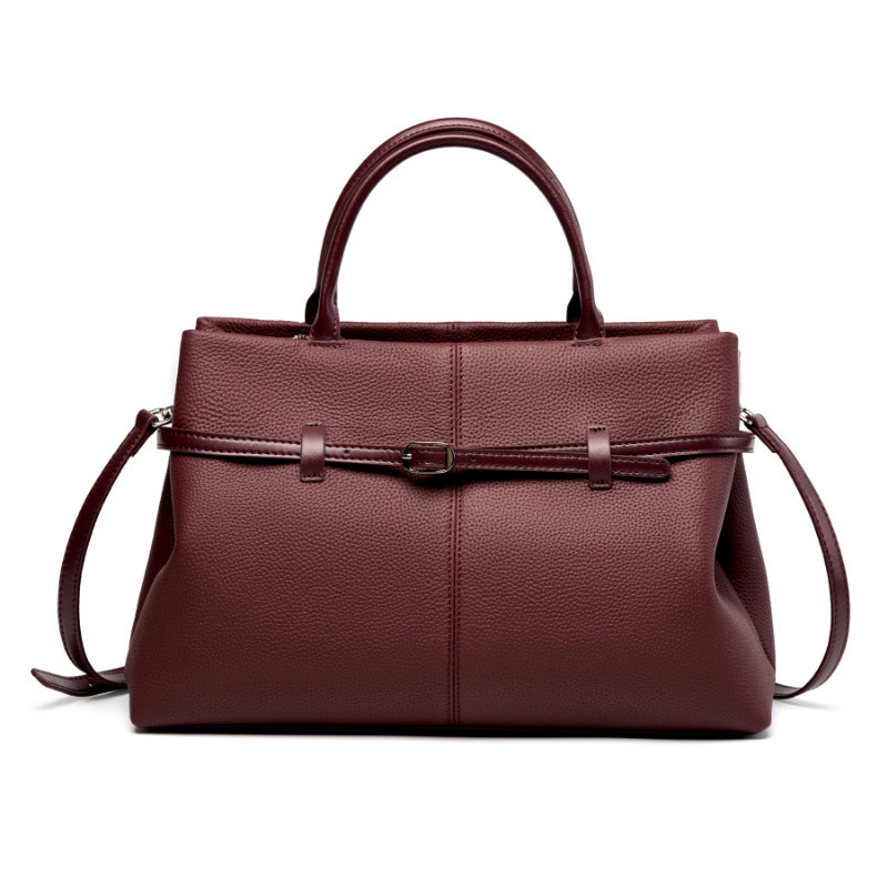 头层牛皮手提铂金包2024新款欧美时尚真皮单肩斜跨包女大容量女包,淘宝优惠券,粉丝福利购,淘宝优惠卷