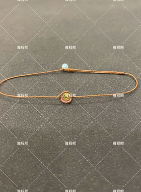 足金古法钱币淡水珍珠迷你微缩仙居极细编织手链