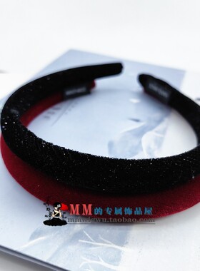 发箍丝绒复古纯色饰品