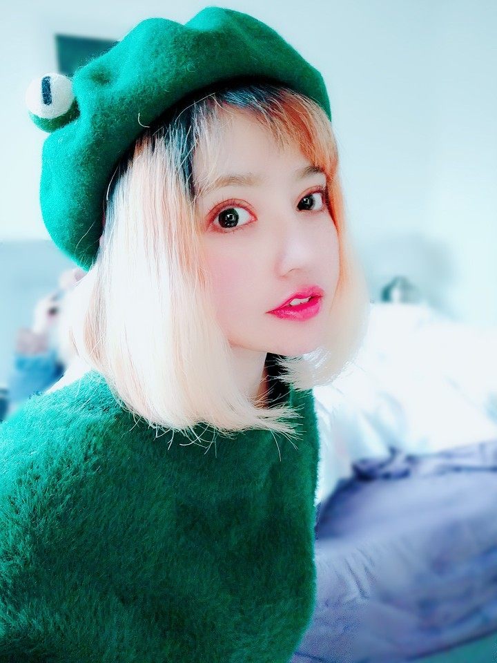 秋冬新款手工羊毛毡可爱搞怪青蛙贝雷帽原谅绿帽子分手礼物绿帽