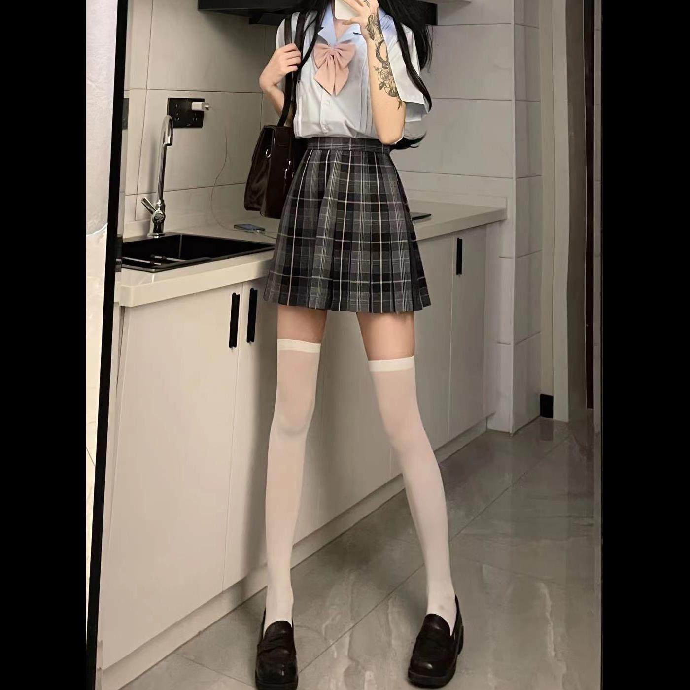 纯欲性感黑色透肉过膝白丝袜压力jk天鹅绒高筒打底袜超薄黑丝,淘宝优惠券,粉丝福利购,淘宝优惠卷