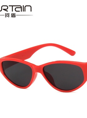 新款时尚猫眼椭圆框太阳镜97008 欧美潮流跨境墨镜百搭太阳眼镜