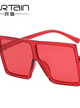 跨境爆款欧美方形大框太阳镜2022新款太阳眼镜潮流时尚炫彩墨镜女