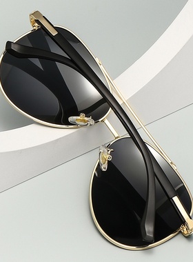 男士偏光镜TR腿太阳镜经典复古偏光墨镜户外开车钓鱼双梁蛤蟆镜