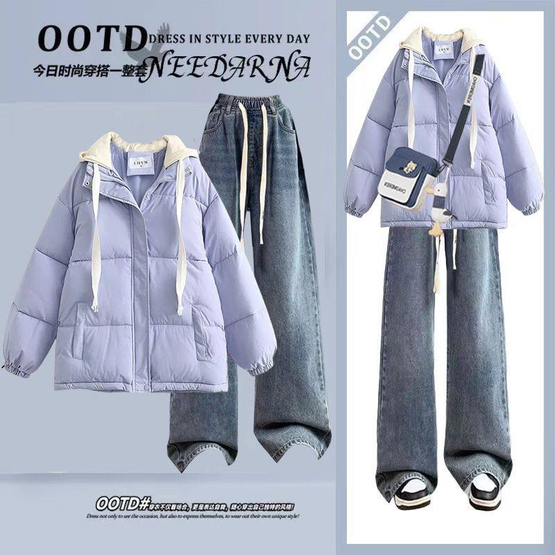 冬季15少女棉服13岁一套衣服12初中学生14-17女孩休闲裤保暖套装,淘宝优惠券,粉丝福利购,淘宝优惠卷