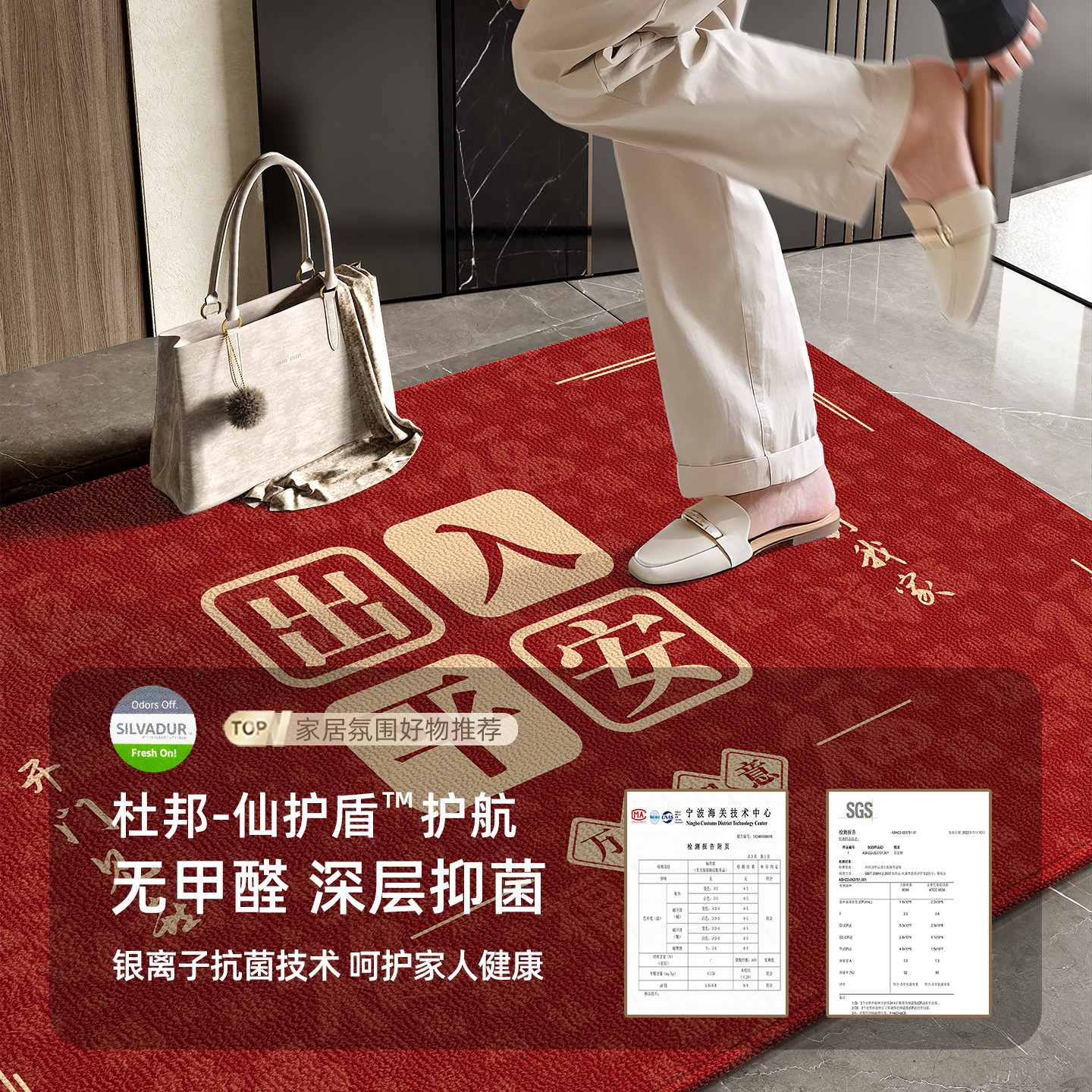 红色喜庆入户门地垫进门门口门垫2026新款家用入户防滑垫脚垫地毯,淘宝优惠券,粉丝福利购,淘宝优惠卷