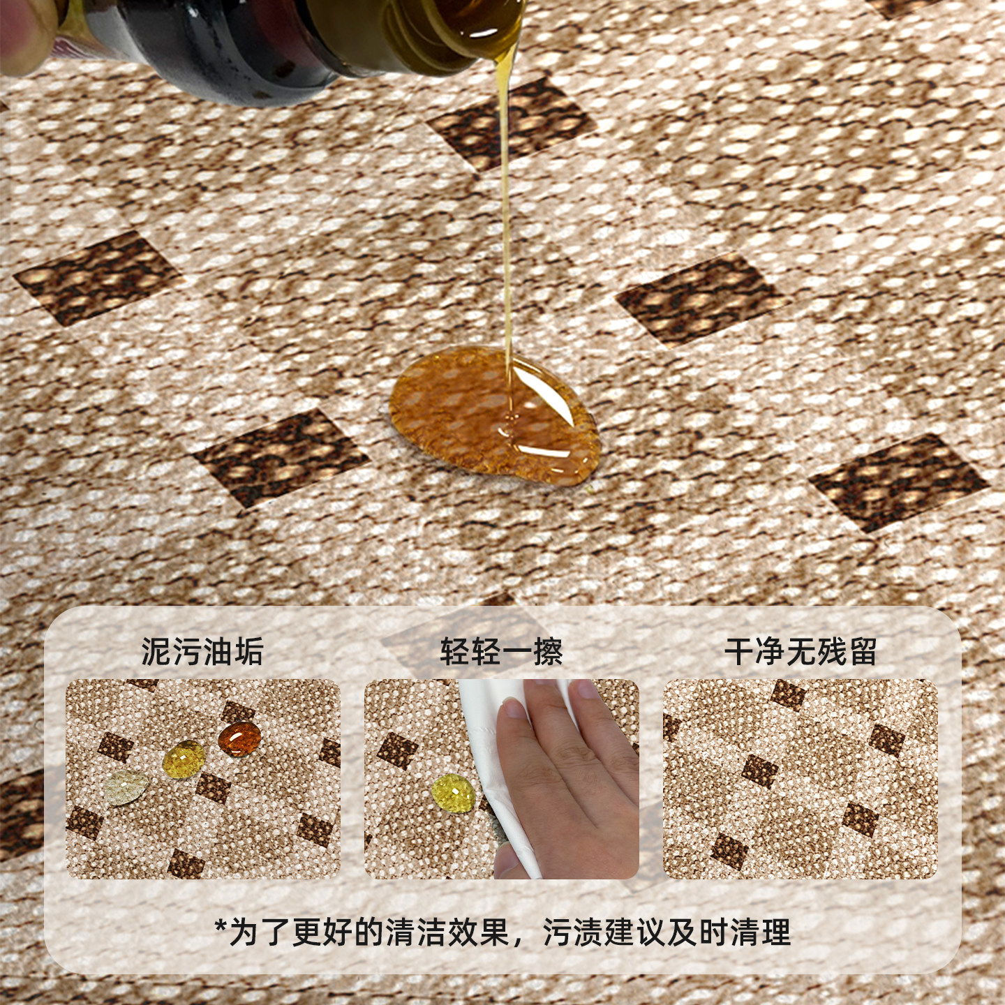 厨房地垫防油防水可擦免洗厨房门口家用专门耐磨耐脏地垫长条地毯,淘宝优惠券,粉丝福利购,淘宝优惠卷