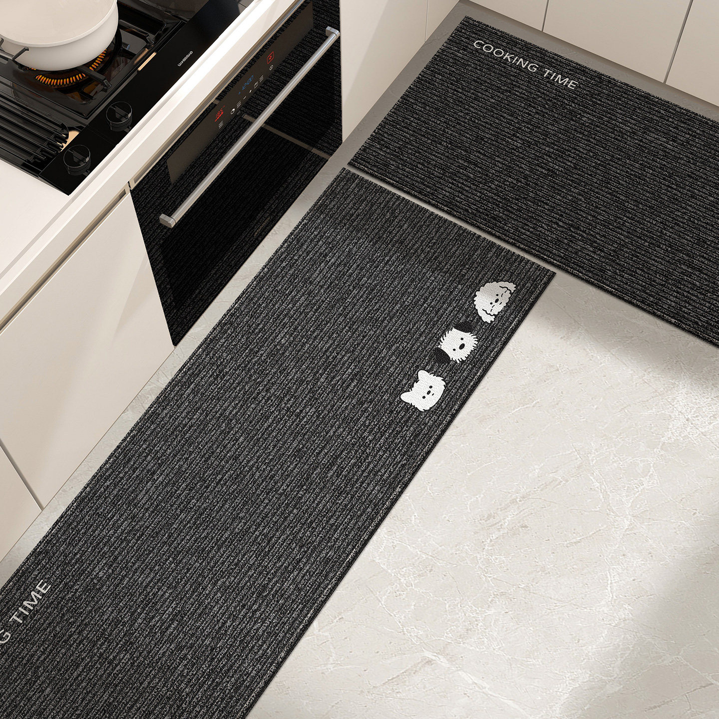 厨房地垫防滑防油可擦免洗简约卡通风地垫防水加厚长条可定制地毯,淘宝优惠券,粉丝福利购,淘宝优惠卷