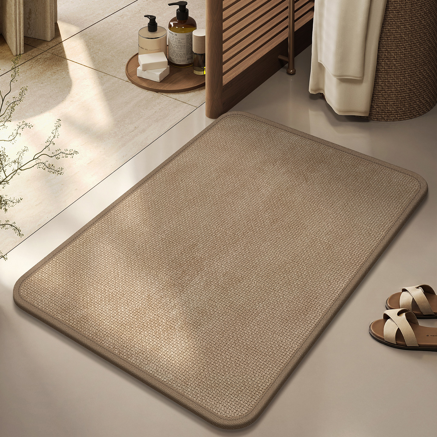 Bathroom floor mat absorbent toilet mat door non-slip foot mat diatom mud balcony mat toilet carpet foot mat