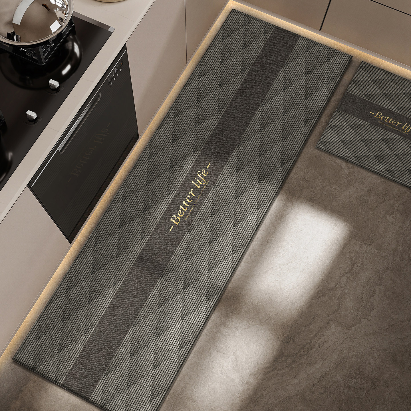 Waterproof, oil-proof and dirt-resistant kitchen floor mats
