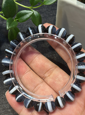 维多利亚天然蓝沁一线药师珠 手串 手链  圆珠 老形 玉髓 手串