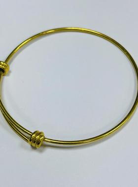 手镯素圈简约风格潮流黄铜铜胚