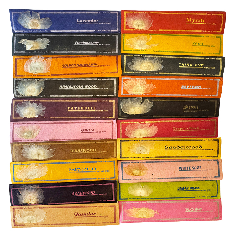 特价原装进口尼泊尔高山天然花瓣香手工香竹签香线香薰香买五送一 - 图3