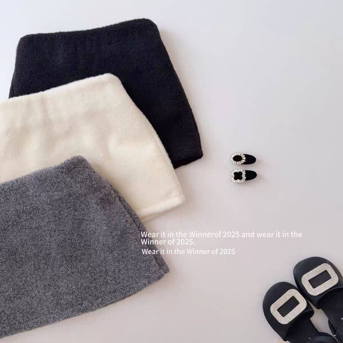 儿童韩系半身裙25秋冬新款女宝时髦百搭a字复古毛毛短裙包臀裙潮,淘宝优惠券,粉丝福利购,淘宝优惠卷