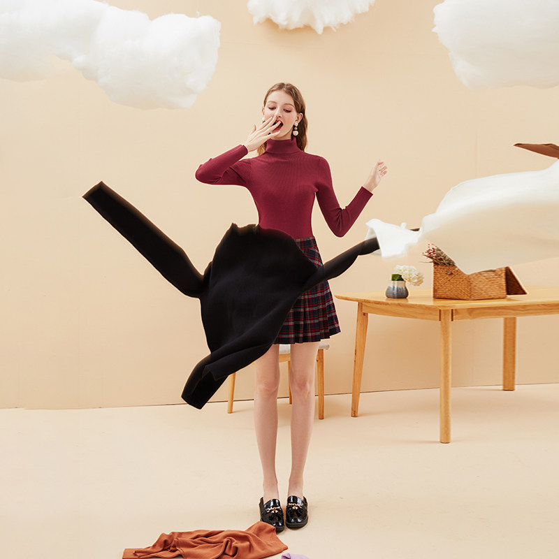 zk修身打底内搭紧身半高领2020毛衣 zk毛衣